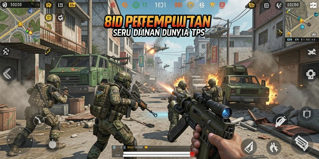 Gameplay seru dan menegangkan dalam pertempuran TPS.