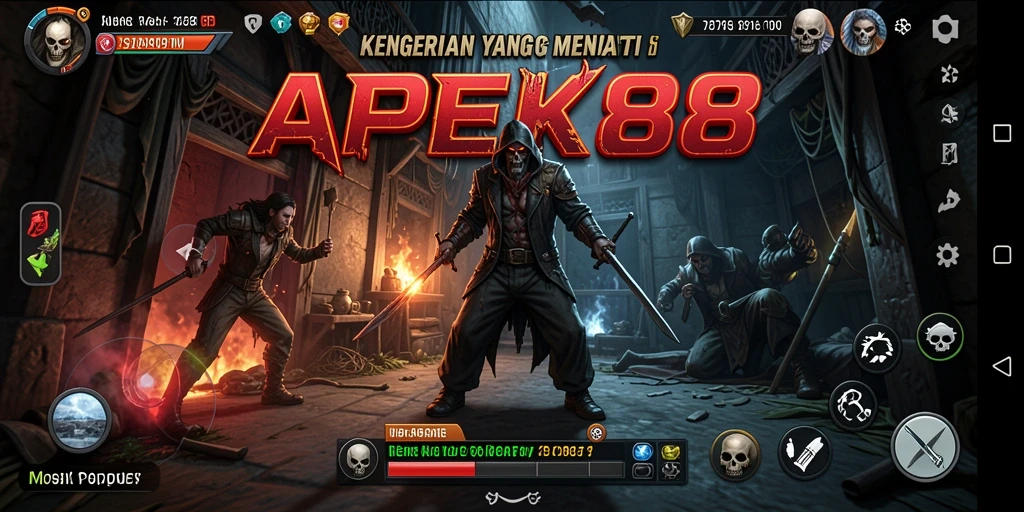 Tampilan gameplay menyeramkan dari APEK88 yang menghadirkan ketegangan.