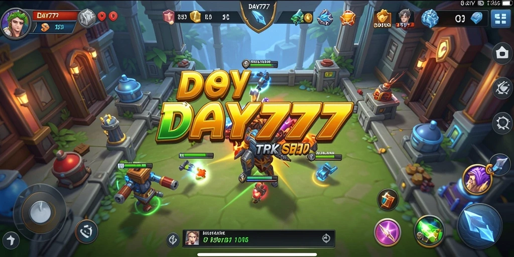 Tangkapan layar utama DAY777 menampilkan gameplay yang seru dan strategi yang menantang.
