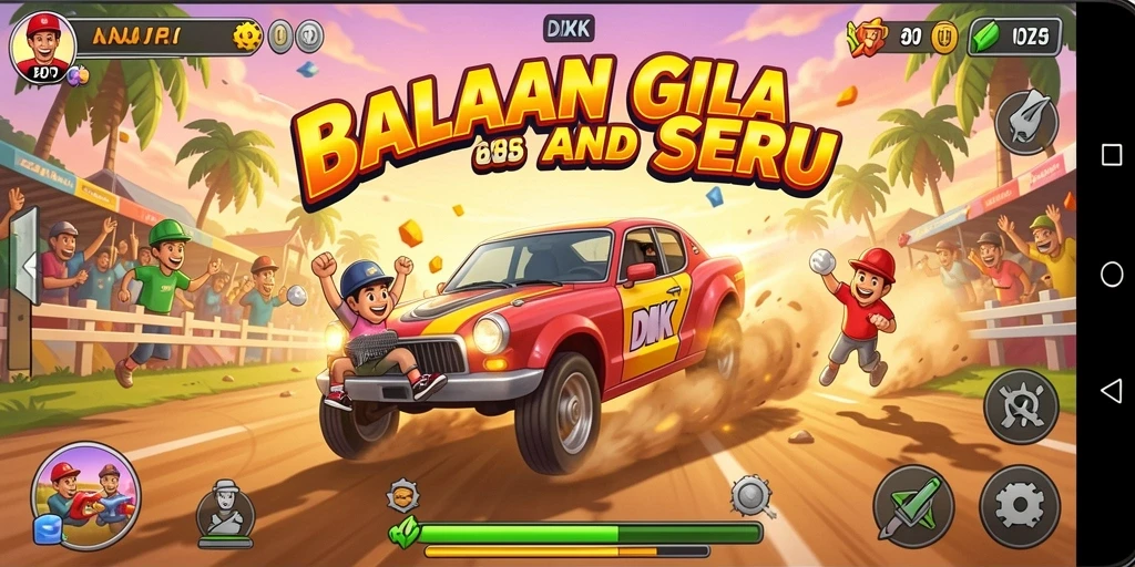 Screenshot DKK menunjukkan aksi balapan yang seru dan grafis yang menakjubkan.