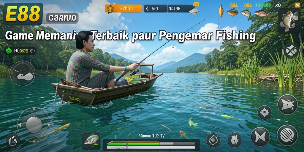 Gameplay E88 yang menampilkan keseruan dalam aktivitas memancing.