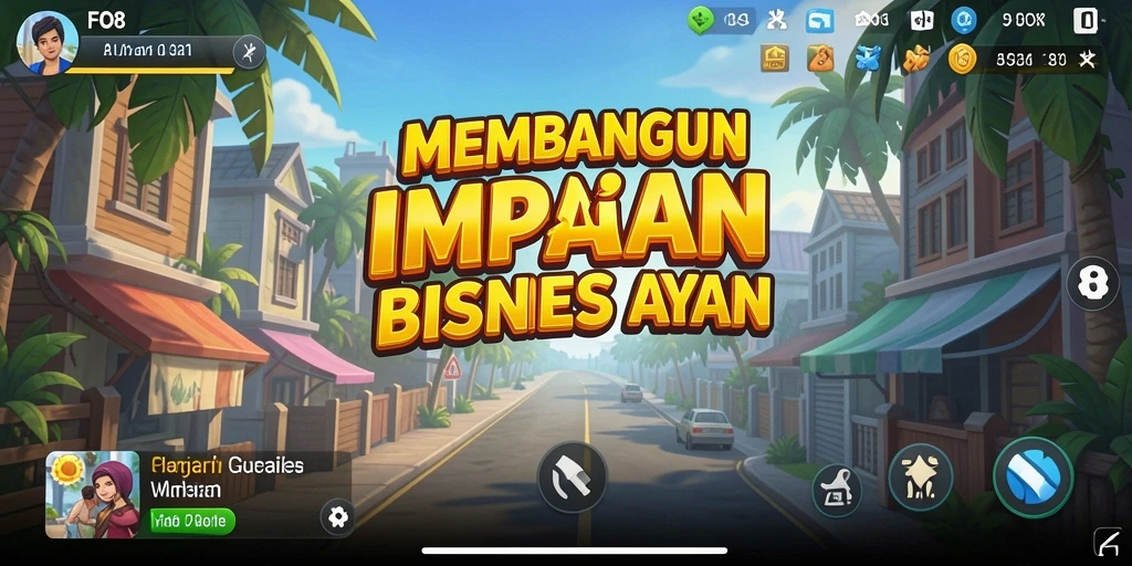 Screenshot gameplay FO8 menampilkan pengalaman manajemen bisnis yang mendebarkan.