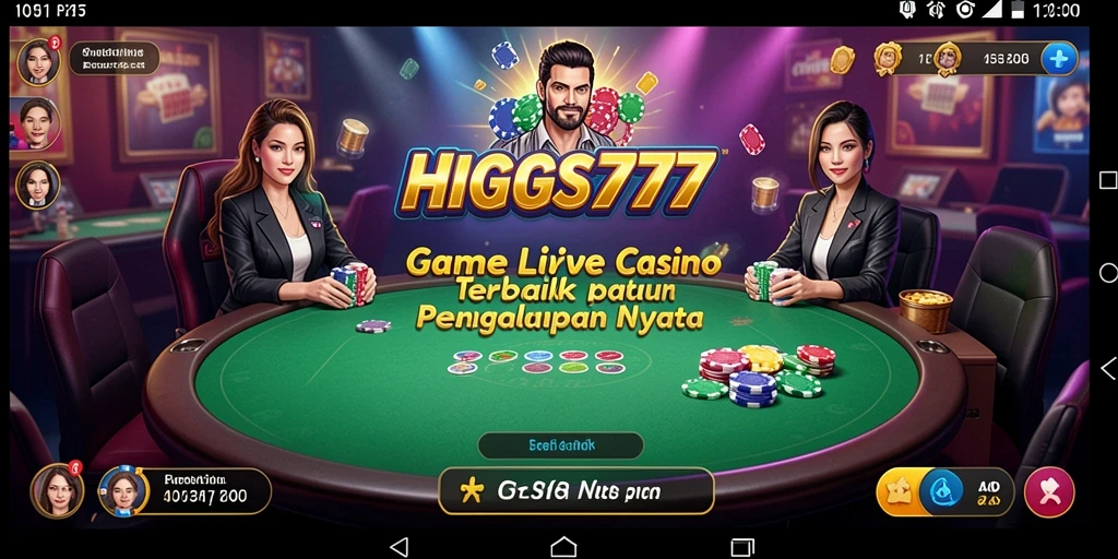 Gameplay HIGGS777 yang mendebarkan dengan interaksi dealer langsung.