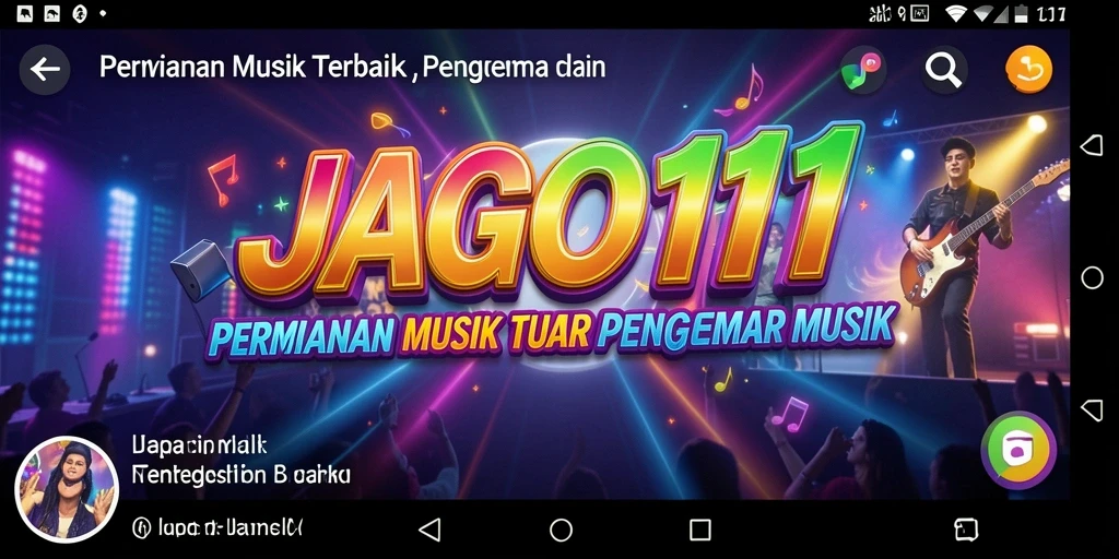Screenshot utama JAGO11 menampilkan aksi seru bermain musik.