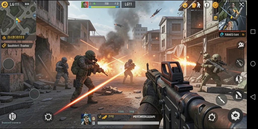 Gameplay intens dengan aksi tembak-menembak yang seru.