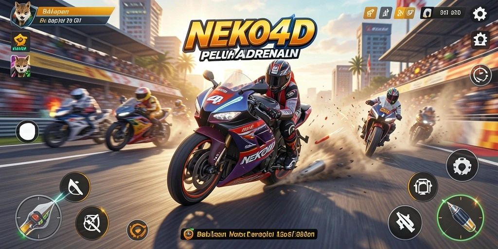 Tampilan penuh aksi dari balapan motor di NEKO4D.