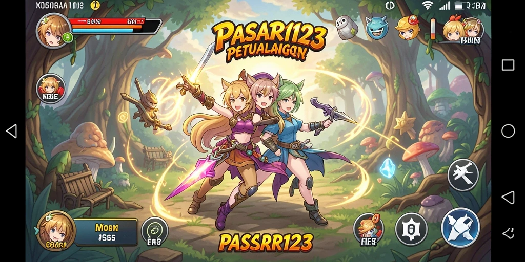 Tampilan menarik dari gameplay PASAR123 dengan karakter Anime.