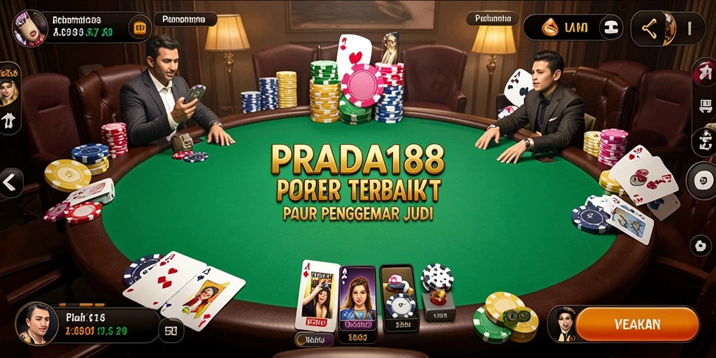 Tampilan gameplay Poker yang seru dan menarik dari PRADA188.