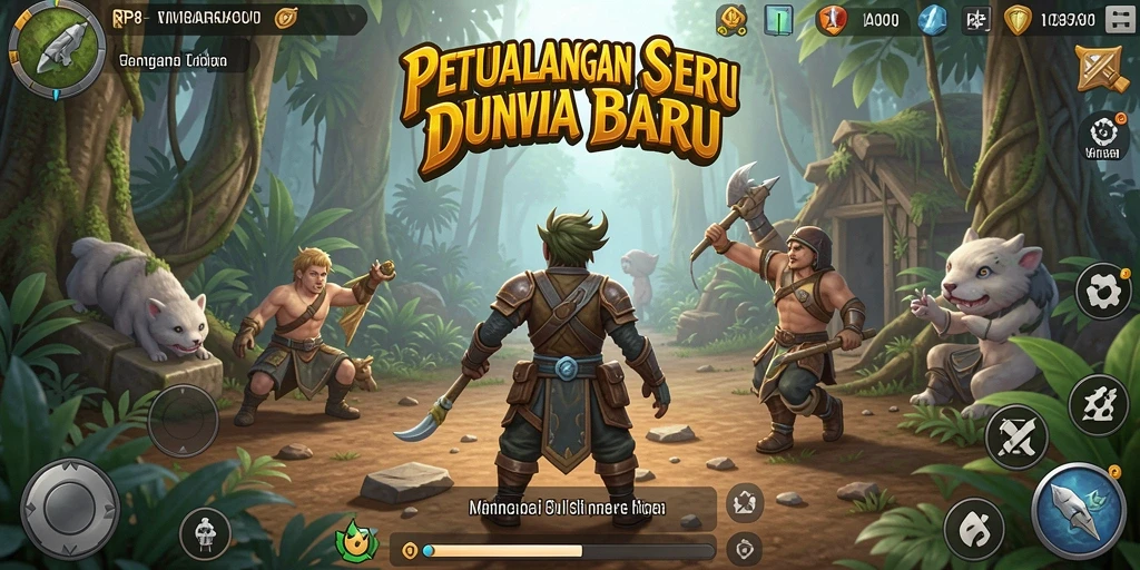 Screenshot gameplay RP8 menampilkan aksi seru di dunia adventure.