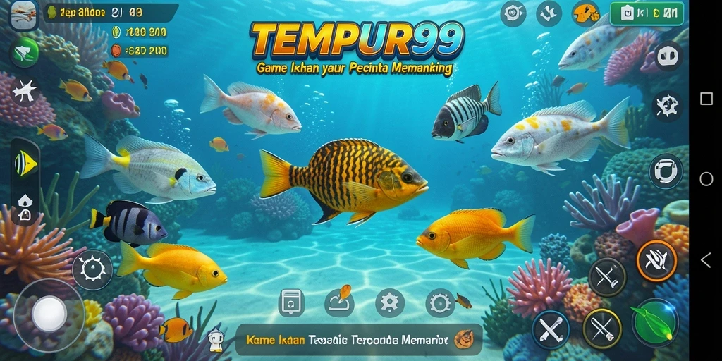 Tangkapan ikan yang realistis dalam gameplay TEMPUR99.